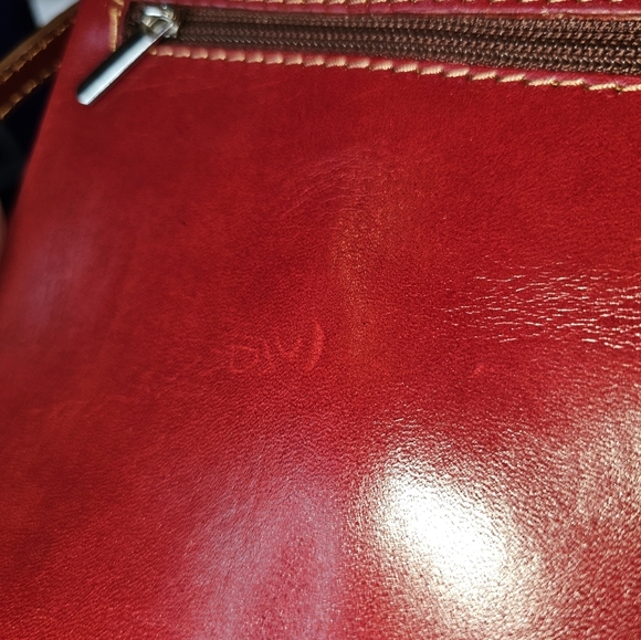 Italian Leather Borse en Pelle Red Crossbody Bag - Picture 13 of 13